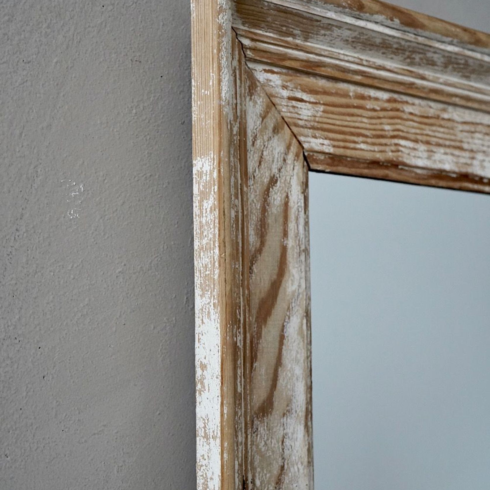 French Antique Mirror with Distressed Patina gallery detail image