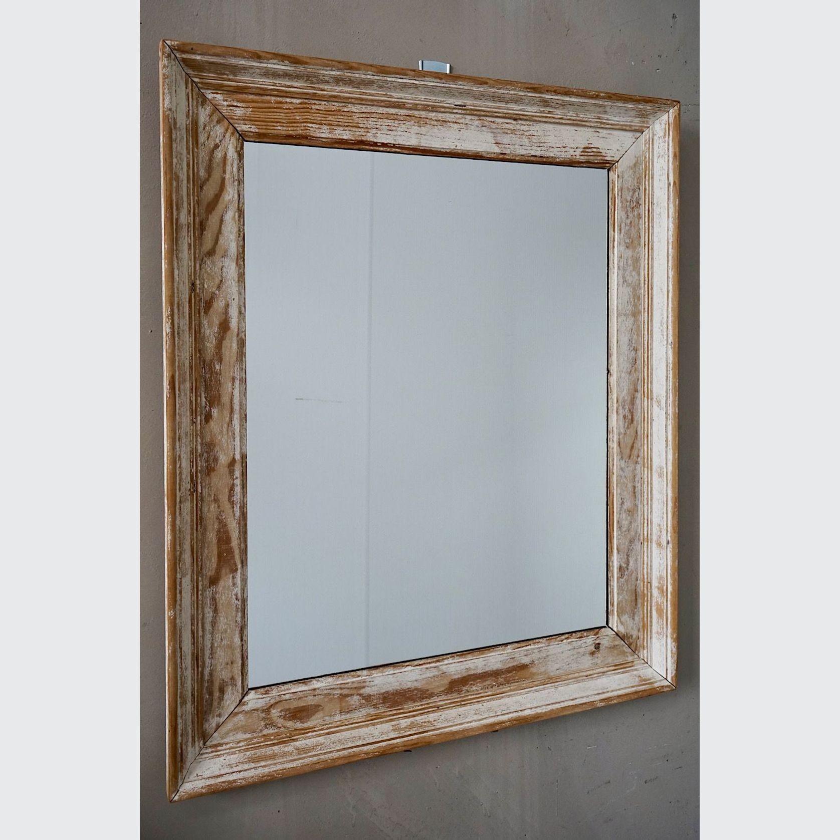 French Antique Mirror with Distressed Patina gallery detail image