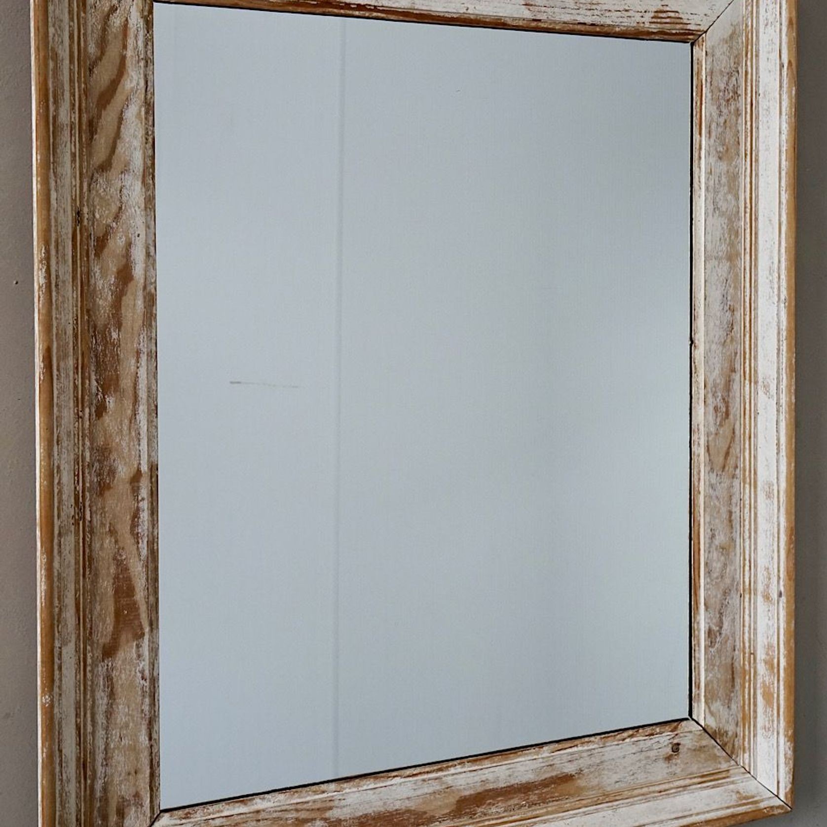 French Antique Mirror with Distressed Patina gallery detail image