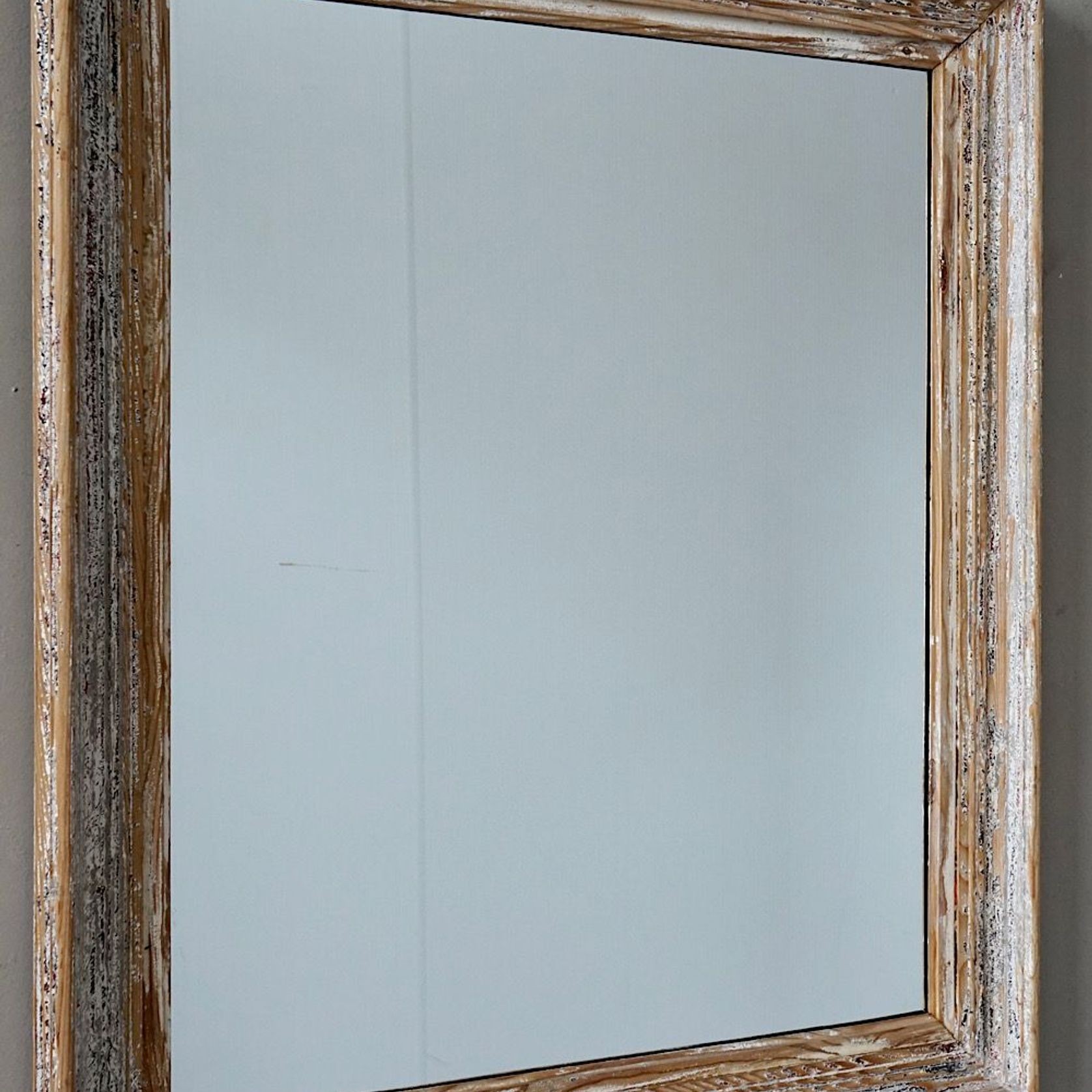 French Antique Mirror with Distressed Patina gallery detail image