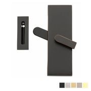 Emtek Rectangular Barn Door Privacy Lock with Strike gallery detail image
