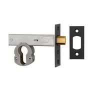 Euro Mortice Deadbolt - 60mm Backset | Matt Black gallery detail image