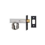 Euro Mortice Deadbolt - 60mm Backset | Matt Black gallery detail image