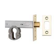 Euro Mortice Deadbolt - 60mm Backset | Polished Brass gallery detail image