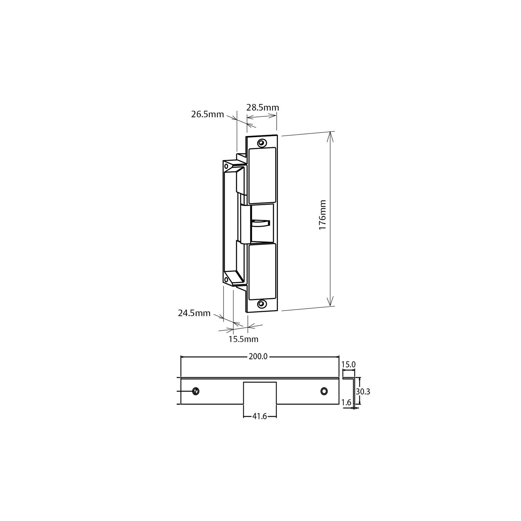 Lockwood ES2000 Monitored Electric Strike Fail Safe gallery detail image