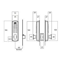 Lockwood Digital Lockset Double Keypad Satin Chrome gallery detail image