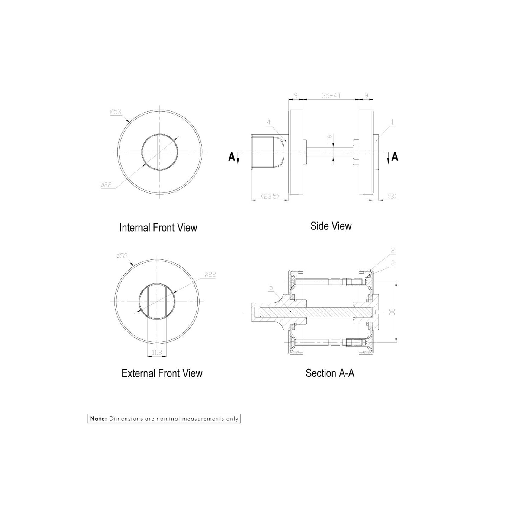 Dion Privacy Snib Door Lock gallery detail image