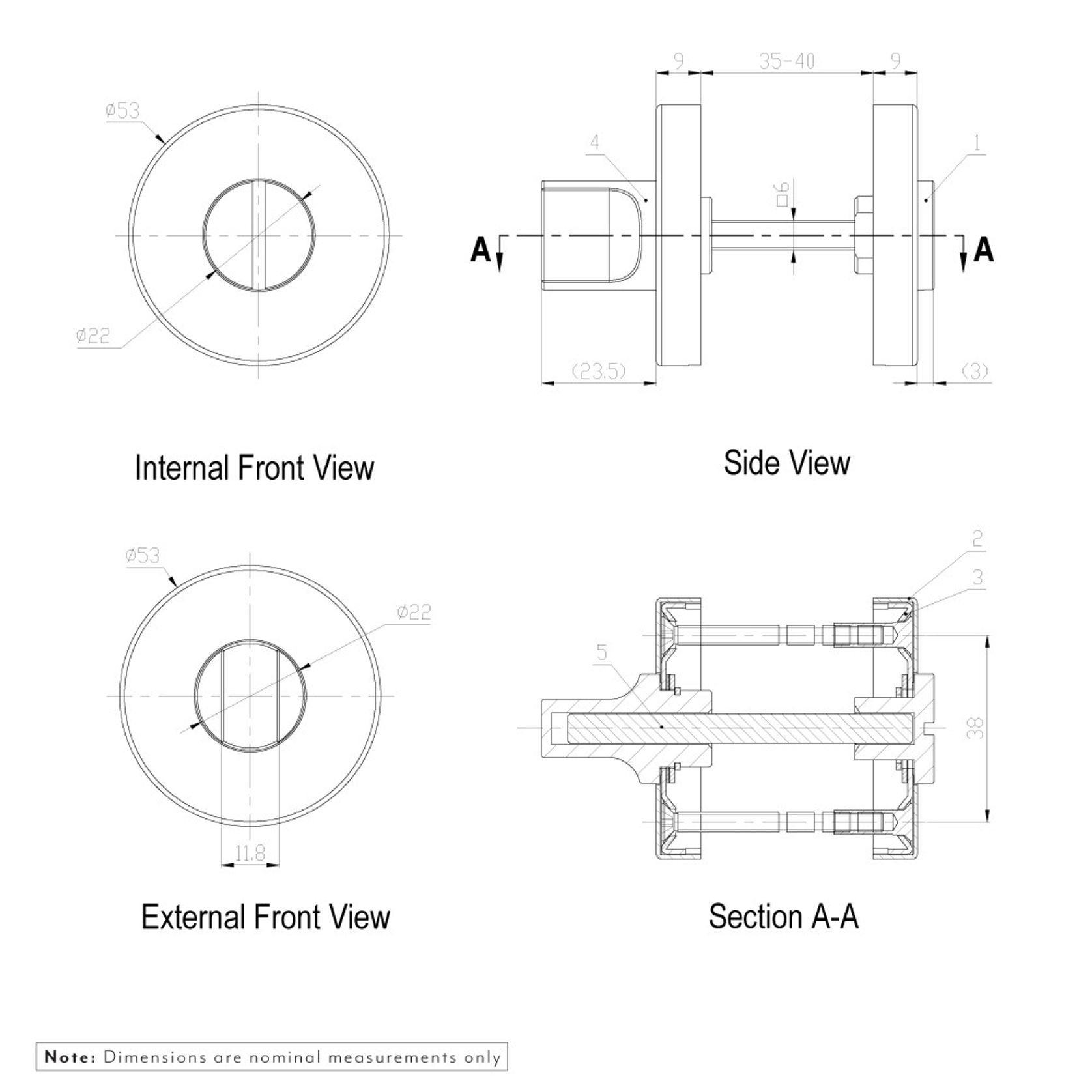 Dion Privacy Snib Door Lock gallery detail image