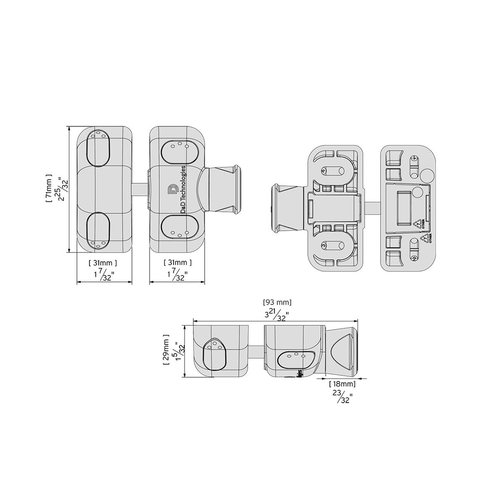 MagnaLatch® Side Pull Gate Latch gallery detail image