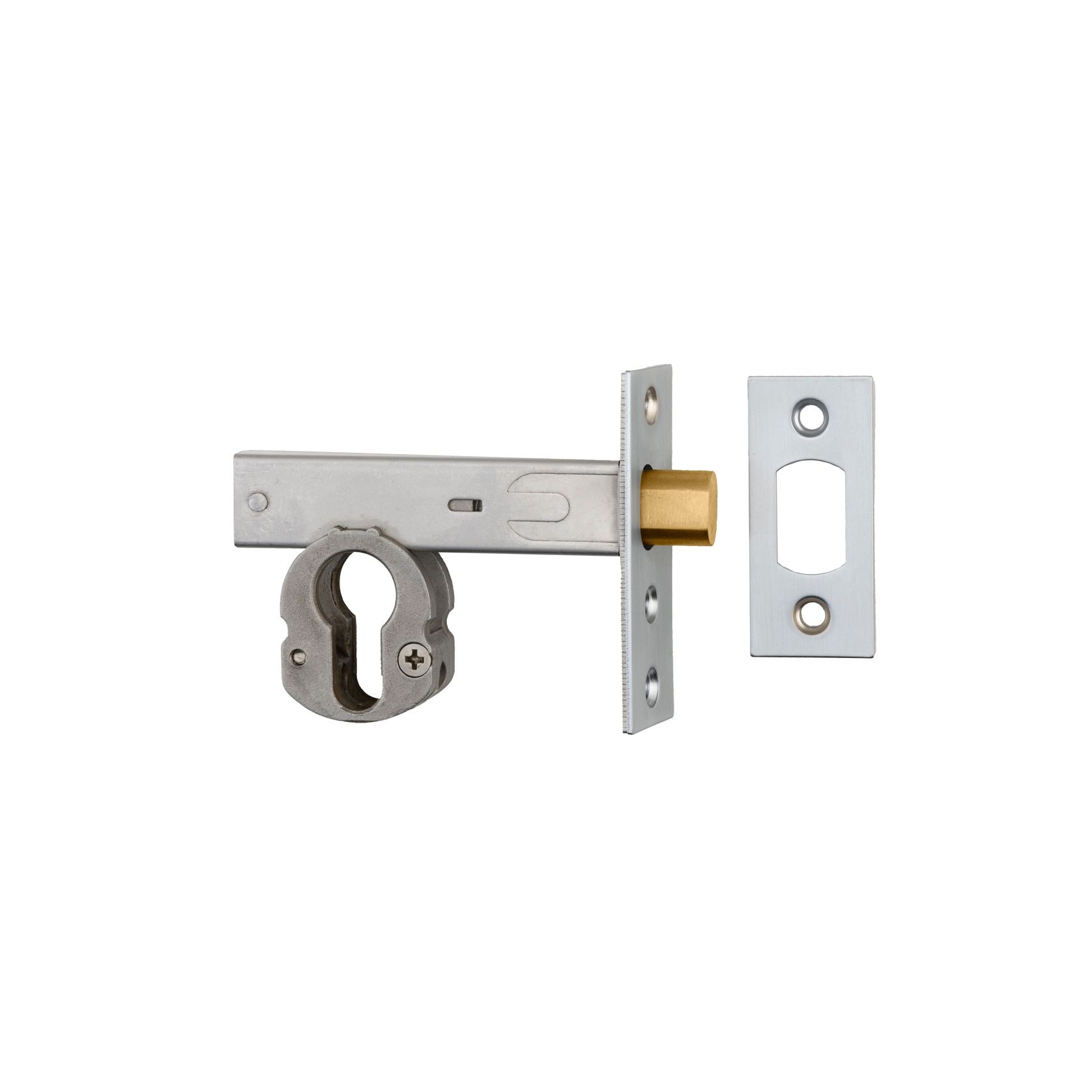 Euro Mortice Deadbolt - 60mm Backset | Brushed Chrome gallery detail image