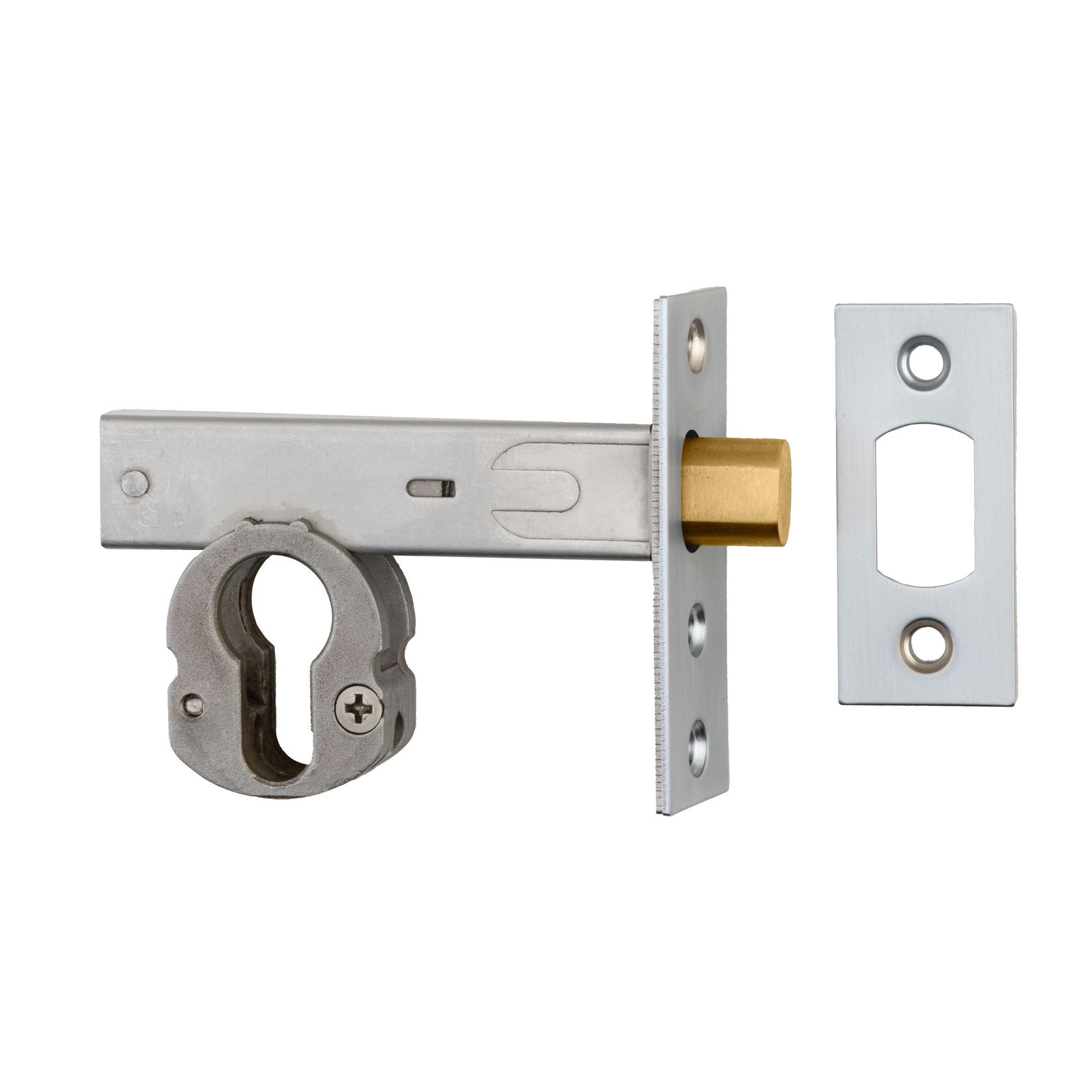 Euro Mortice Deadbolt - 60mm Backset | Brushed Chrome gallery detail image