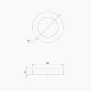 B0001SSS - Round Blank Rose SSS gallery detail image
