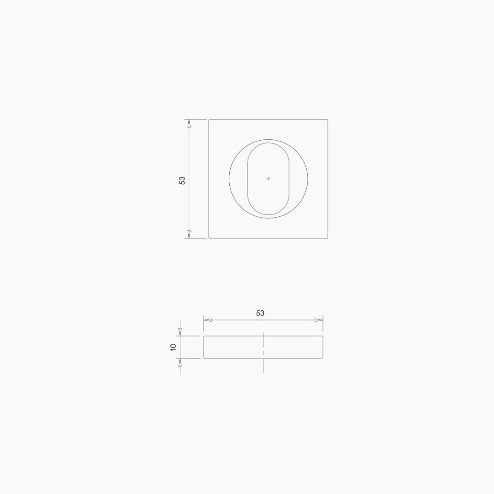 Square Cylinder Escutcheon B1002MBLK gallery detail image