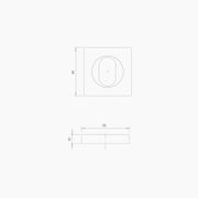 Square Cylinder Escutcheon B1002MBLK gallery detail image