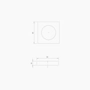 Square Blank Rose B1001MBLK gallery detail image