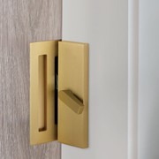 Emtek Rectangular Barn Door Privacy Lock with Strike gallery detail image