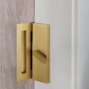 Emtek Rectangular Barn Door Privacy Lock with Strike gallery detail image