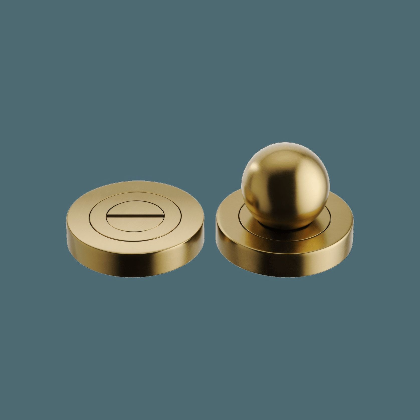 Puerto Privacy Turn - Round | Brushed Gold PVD gallery detail image