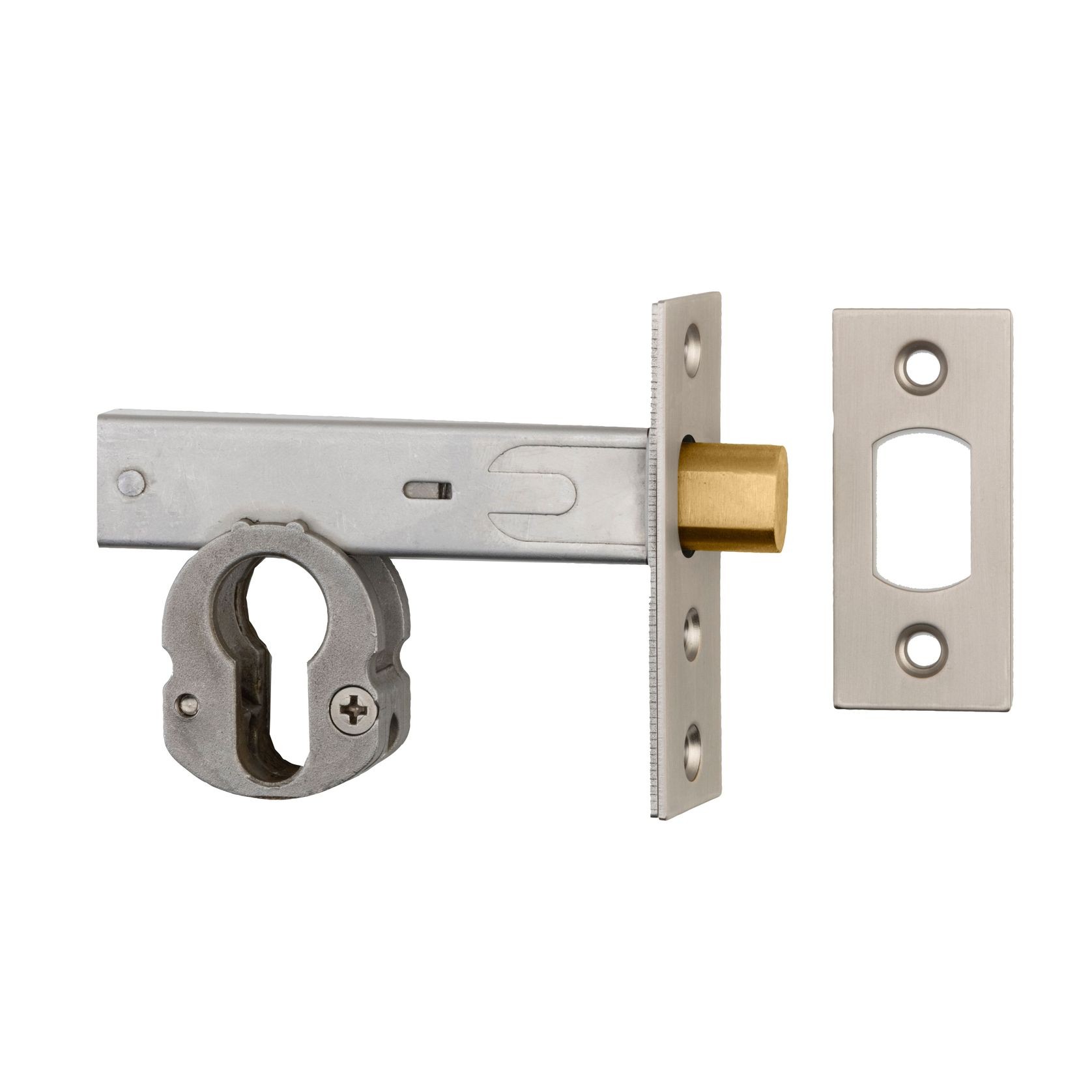 Euro Mortice Deadbolt - 60mm Backset | Satin Nickel gallery detail image