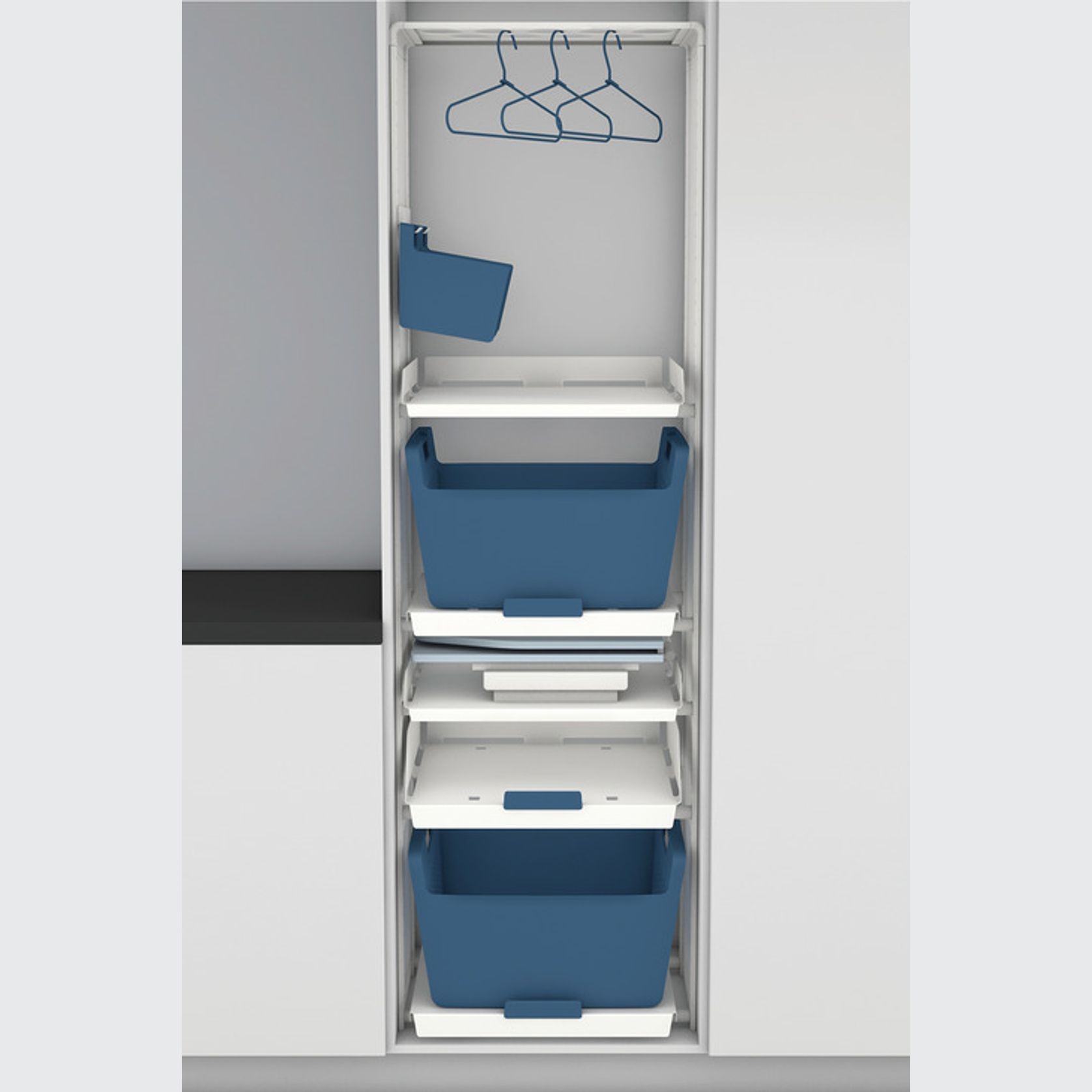 Laundry Pull-Out Shelf + Basket gallery detail image