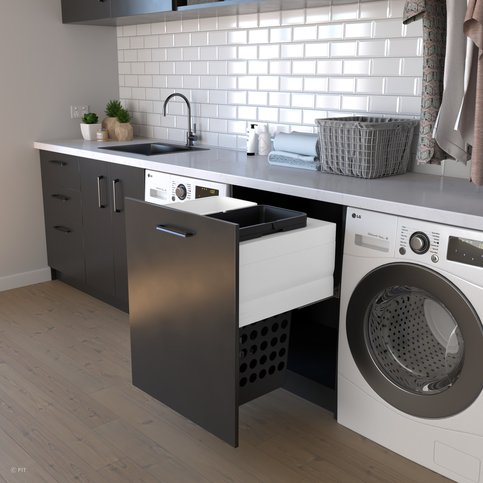 Tanova Designer Series Pull Out Laundry Units gallery detail image