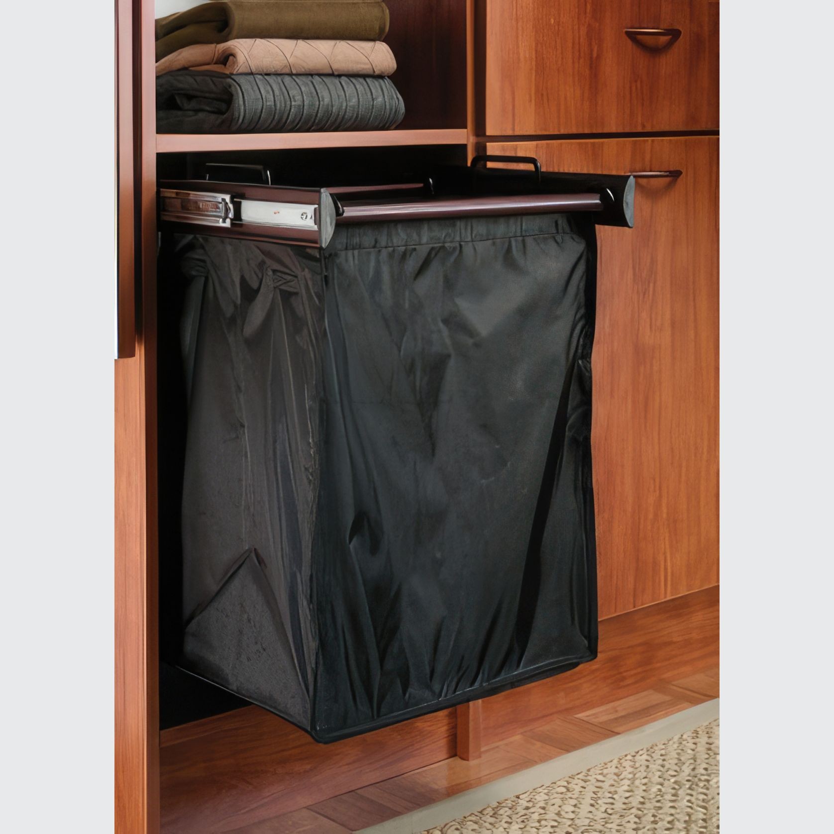 24" Pull-Out Hamper Matt Aluminium gallery detail image