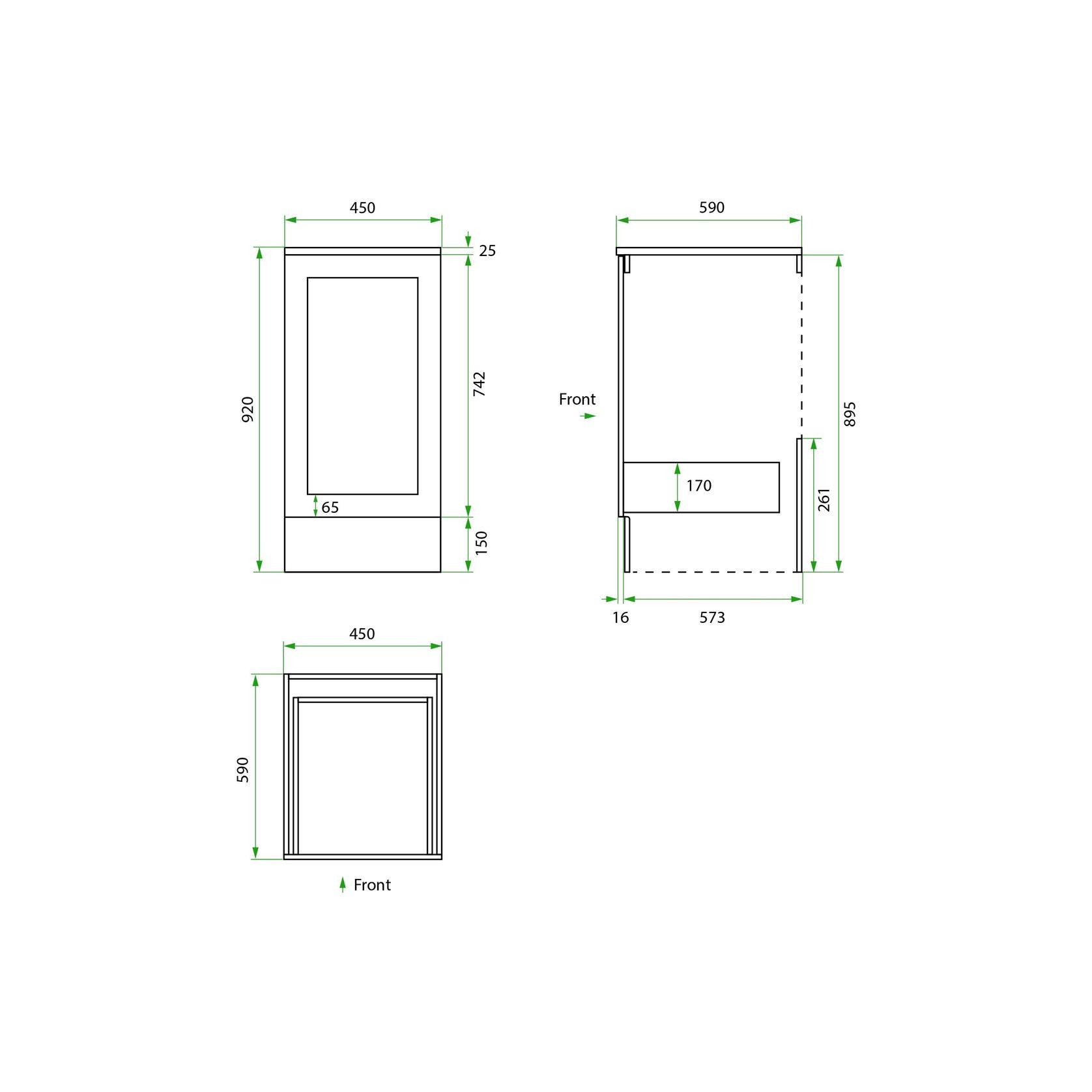 English Classic 450 Laundry Cabinet, 1 Drawer gallery detail image