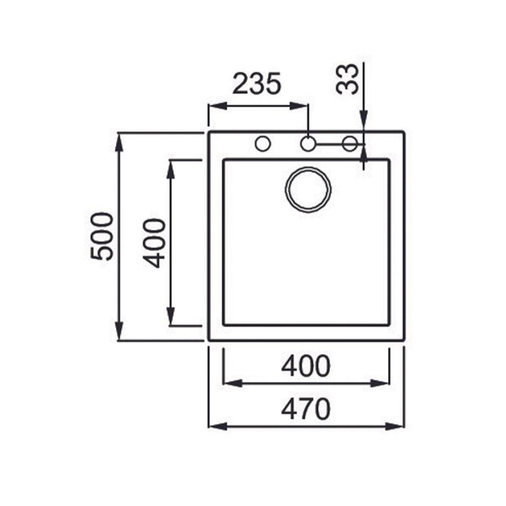 Elleci Granite 400 x 400 Top Mount Sink (ELGQ102-40T) gallery detail image