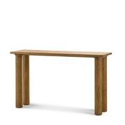 Khakti 140cm Pillar Console Table | Natural gallery detail image
