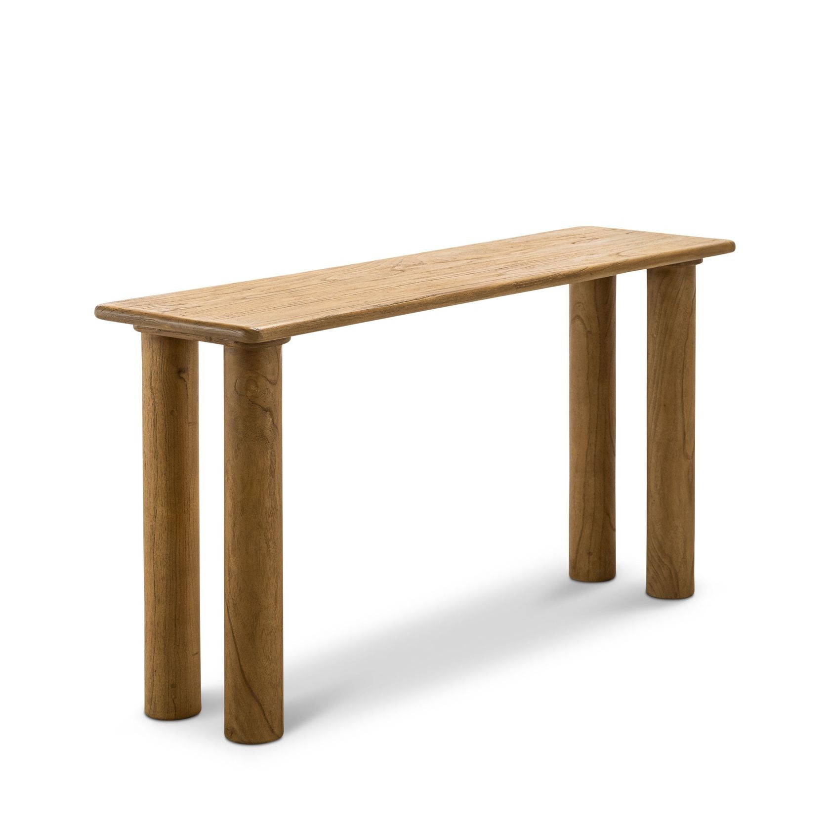 Khakti 140cm Pillar Console Table | Natural gallery detail image
