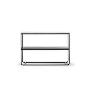 Estoria 120cm White Marble Shelf Console Table | Black gallery detail image