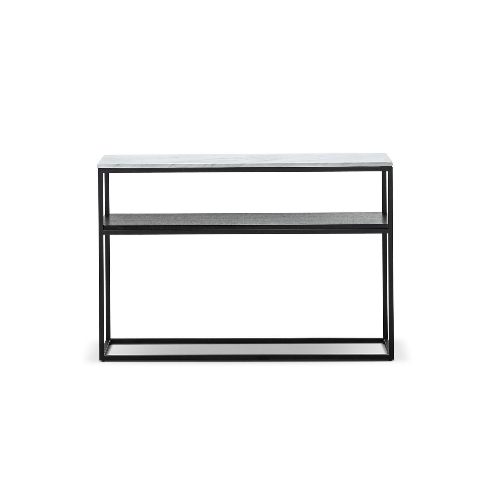Ebonie 120cm White Marble Console Table | Black gallery detail image