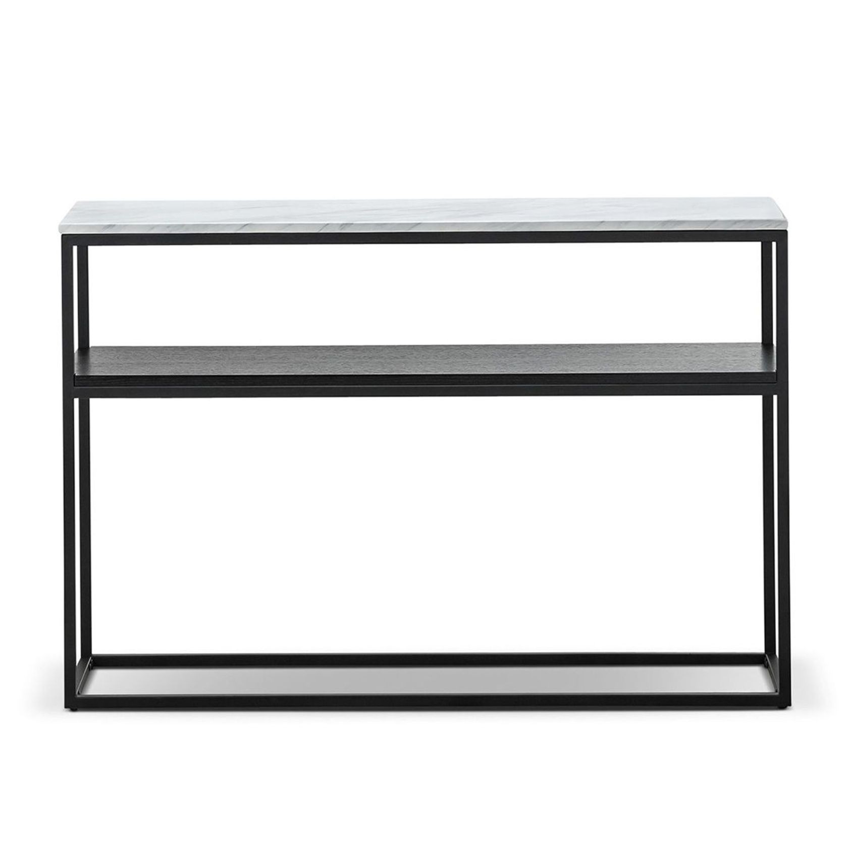 Ebonie 120cm White Marble Console Table | Black gallery detail image