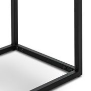 Ebonie 120cm White Marble Console Table | Black gallery detail image