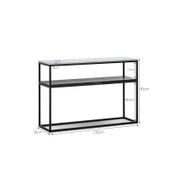 Ebonie 120cm White Marble Console Table | Black gallery detail image
