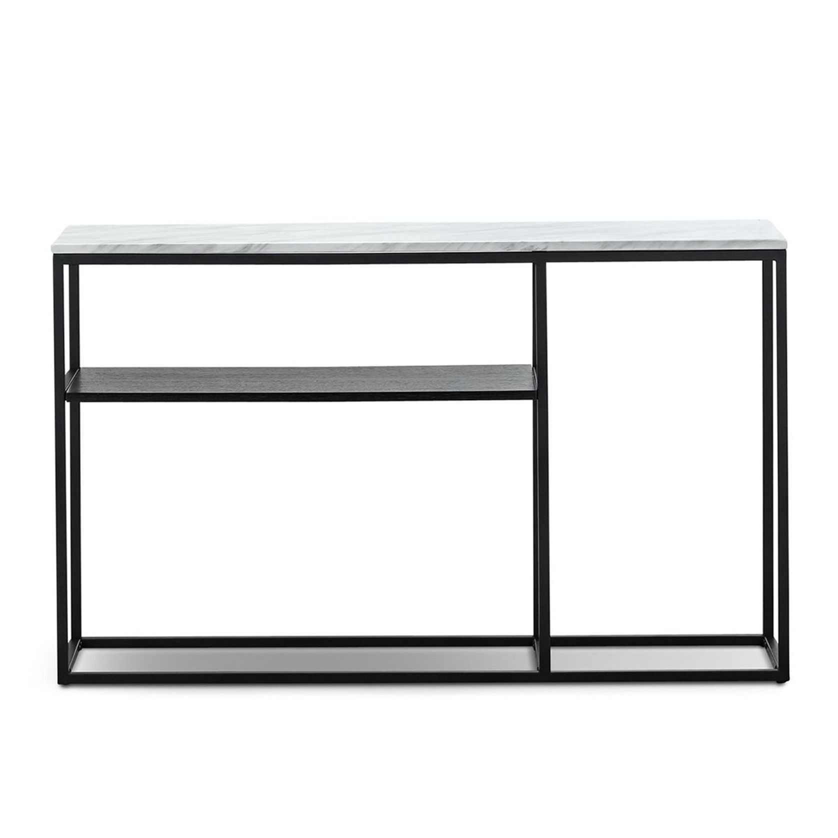 Ebonie 130cm White Marble Console Table | Black gallery detail image