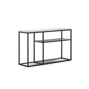 Ebonie 130cm White Marble Console Table | Black gallery detail image