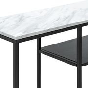 Ebonie 130cm White Marble Console Table | Black gallery detail image