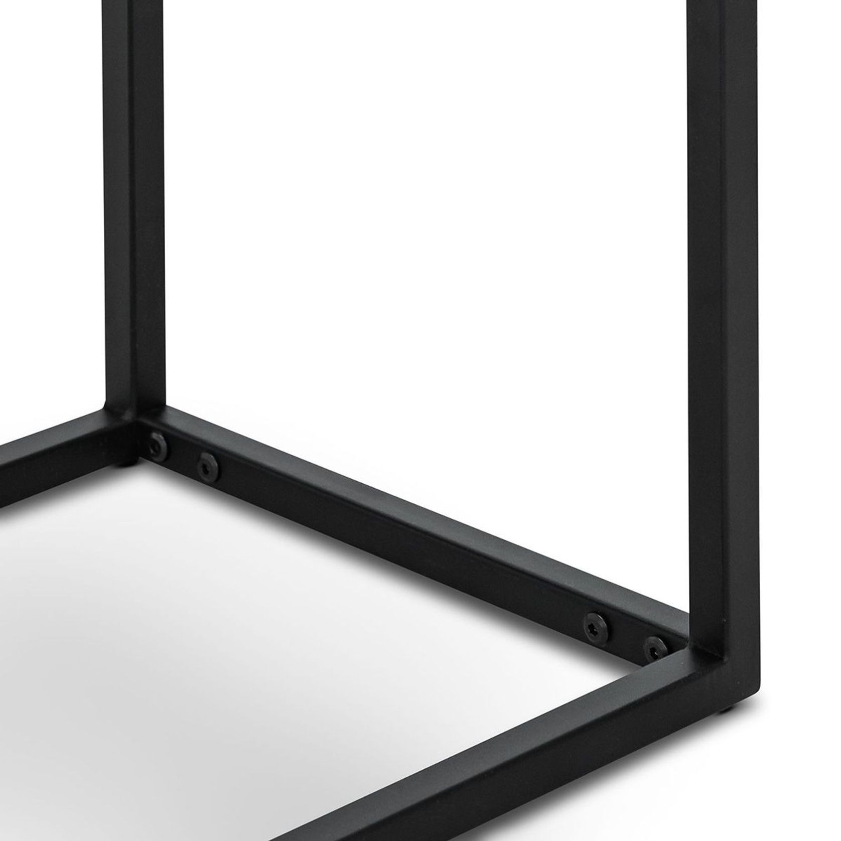 Ebonie 130cm White Marble Console Table | Black gallery detail image