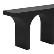 Arcus 140cm Concrete Console Table in Matte Black gallery detail image