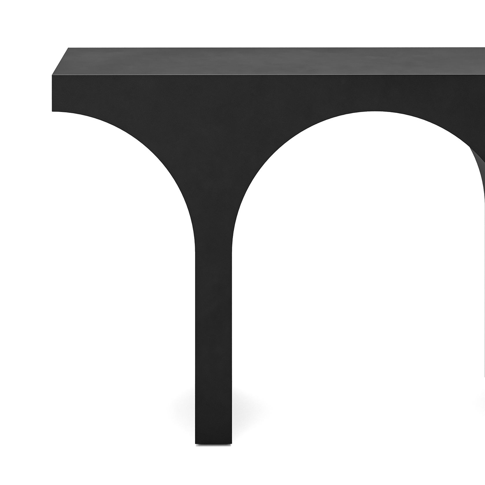 Arcus 140cm Concrete Console Table in Matte Black gallery detail image