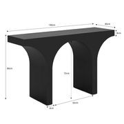 Arcus 140cm Concrete Console Table in Matte Black gallery detail image
