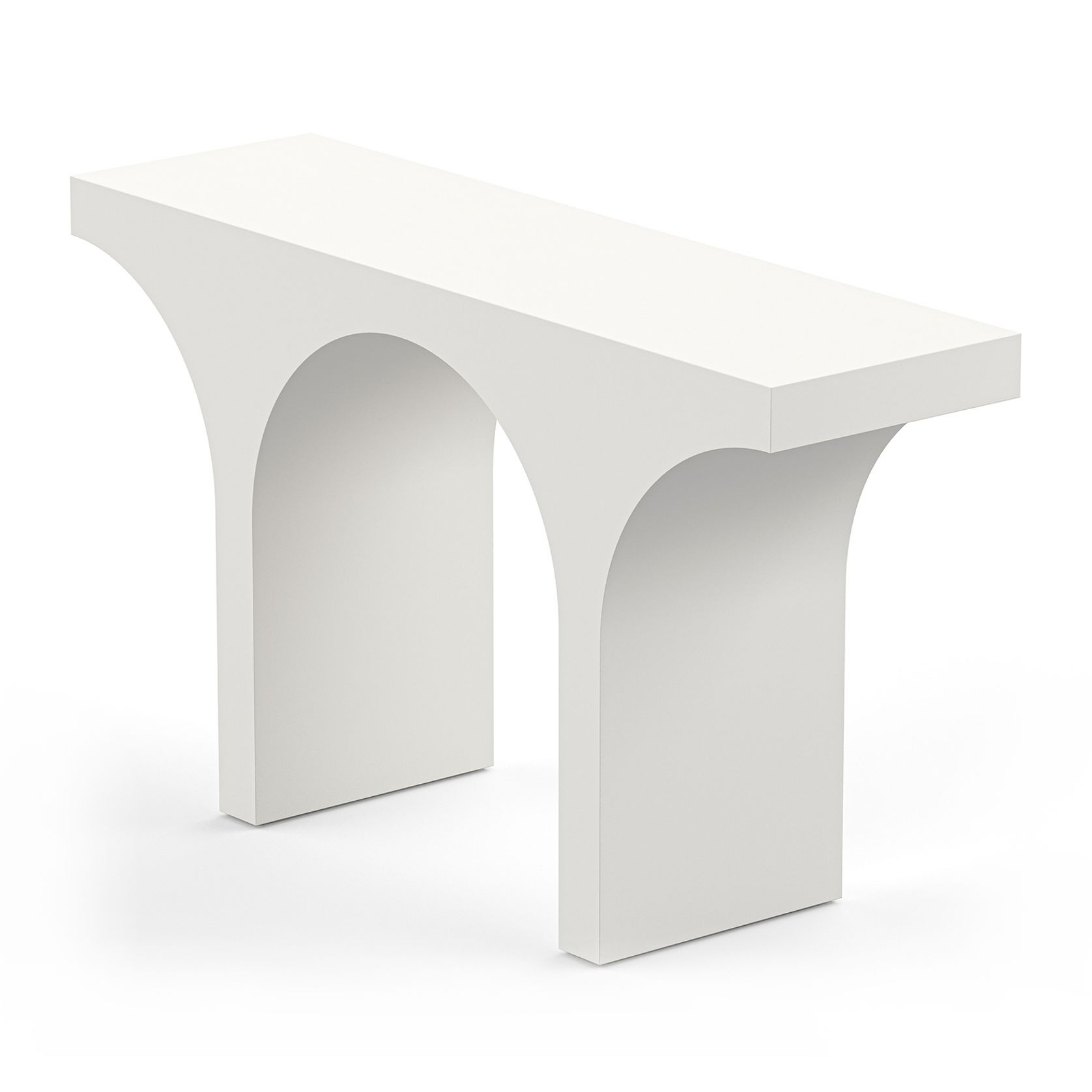Arcus 140cm Concrete Console Table in Cream Putty gallery detail image