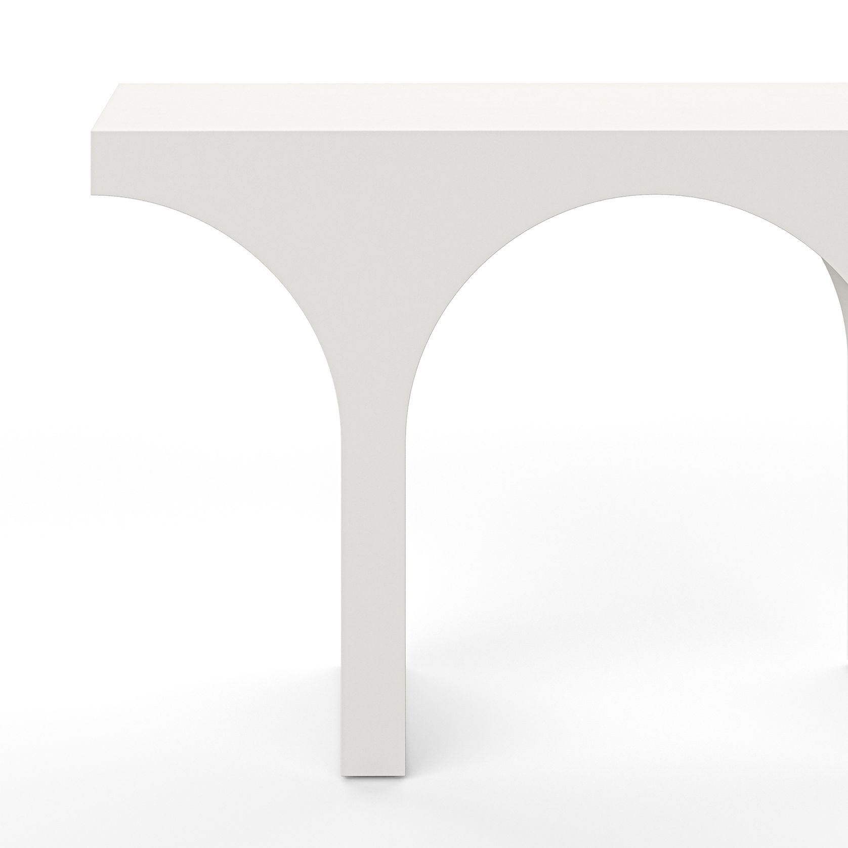 Arcus 140cm Concrete Console Table in Cream Putty gallery detail image