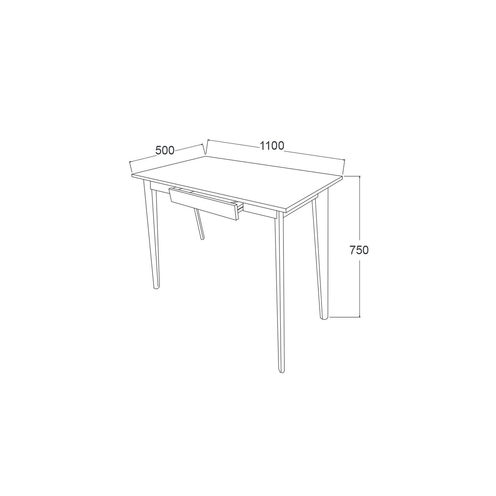 Byron Console Table | 1 Drawer | Natural Hardwood gallery detail image