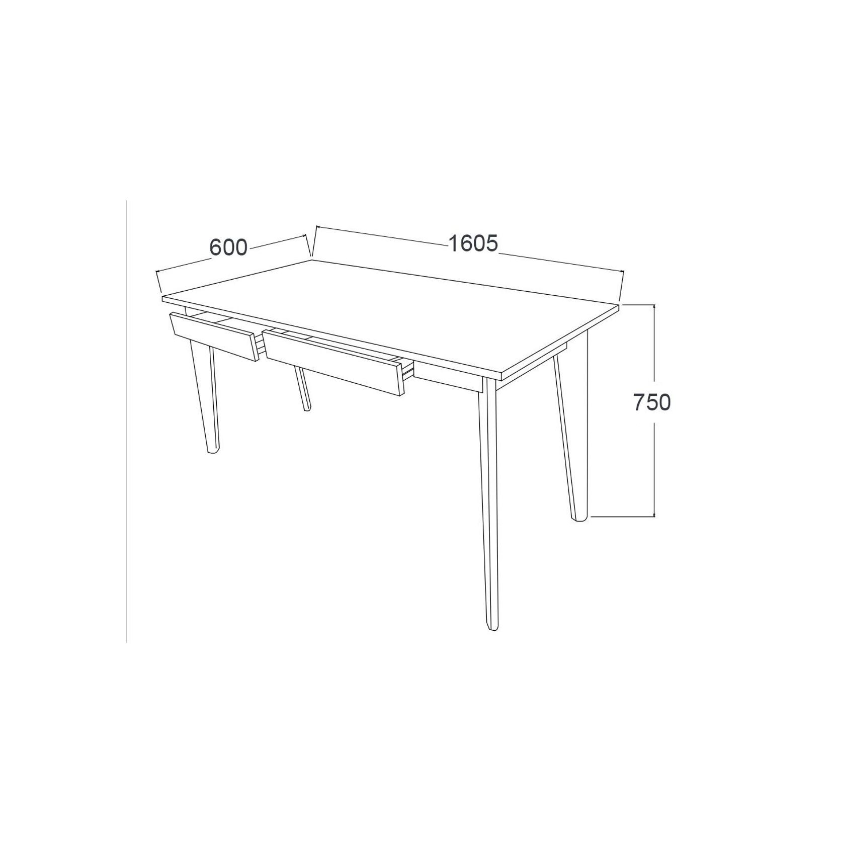 Byron Console Table | 2 Drawer | Natural Hardwood gallery detail image