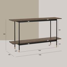 HAMILTON Console Table Solid Acacia Wood 140cm - Toffee gallery detail image