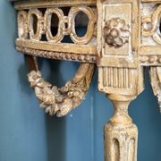 French Louis XVI Painted Demi-lune Consoles (Pair) gallery detail image