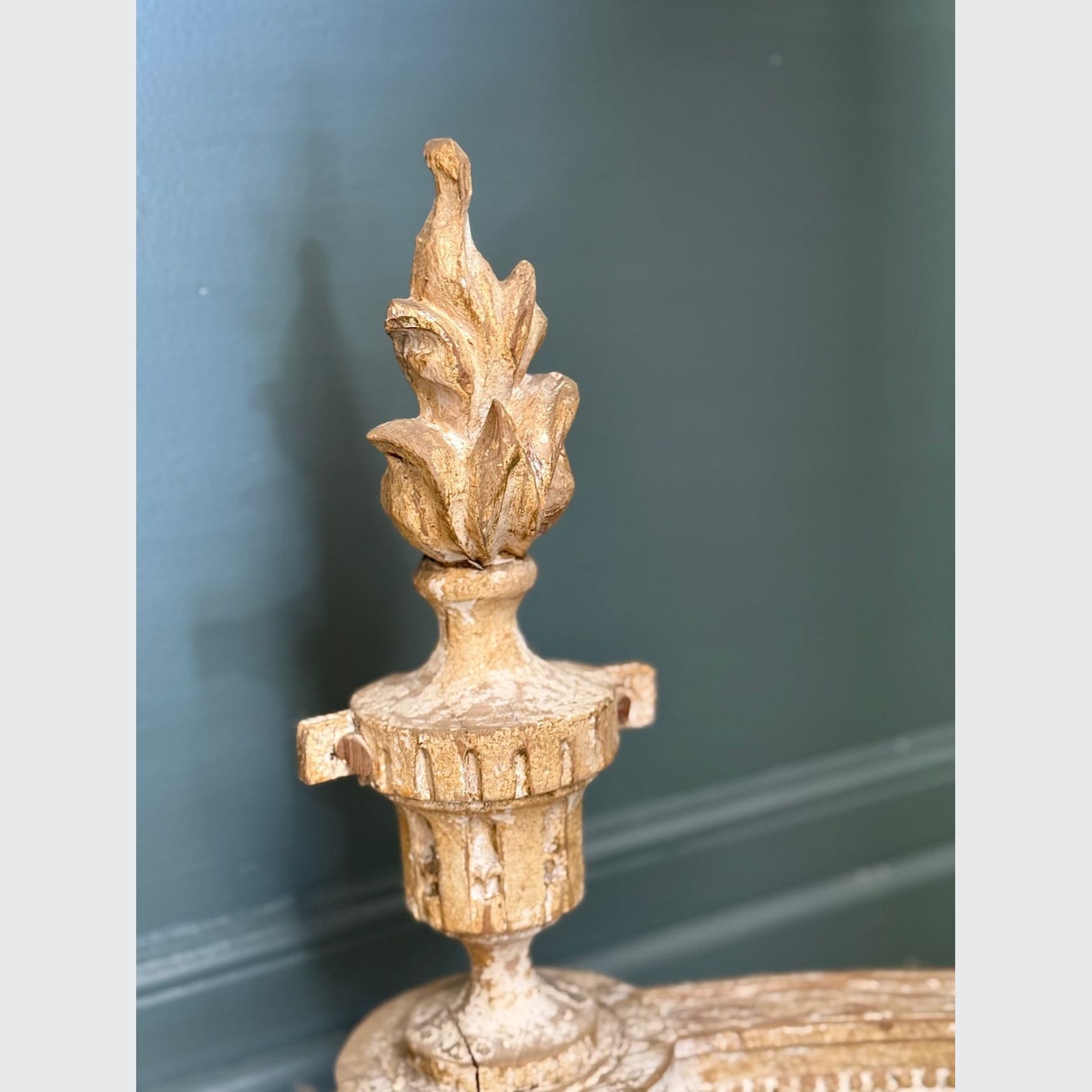 French Louis XVI Painted Demi-lune Consoles (Pair) gallery detail image