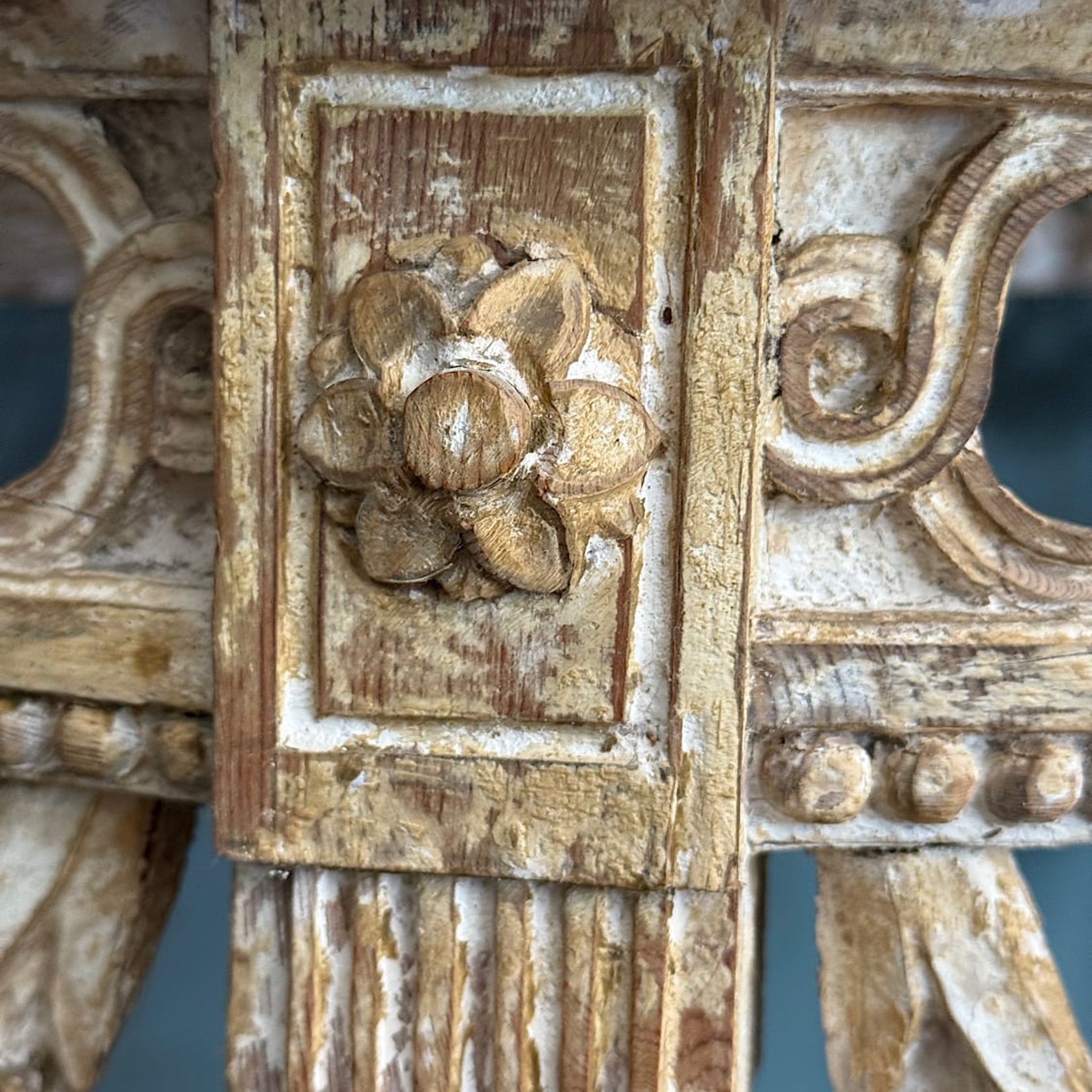 French Louis XVI Painted Demi-lune Consoles (Pair) gallery detail image